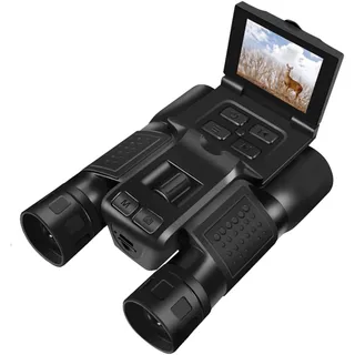 Pyhodi 2,4-Zoll-Digitalfernglas mit Kamera, 1080P 5MP-Video-Fotorekorder-Camcorder mit Nachtsicht, 12X LCD-Digitalfernglas für Vogelbeobachtung, Jagd, Konzerte und Sportspiele