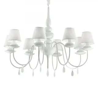 Ideal Lux 035574 Pendelleuchte 8x40W Blanche | E14 - weiß