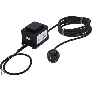 Kerbl Transformator für Beckenheizung – 230 V / 24 V / 100 W (Abmessung 23,5 x 12 x 12,5 cm, Gewicht 2,5 kg, Schwarz, Kunststoff) 223140