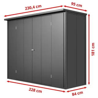 primeyard Geräteschrank 2,28 x 1,81 m Anthrazit