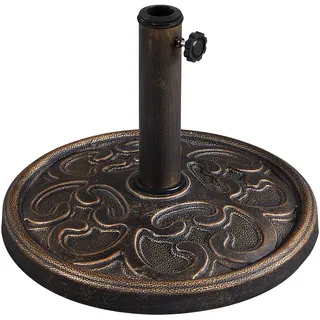 Costway Sonnenschirmständer Marktschirmständer Sonnenschirm Ständer für Schirmstangen von 38/48 mm / 48 mm, Bronze