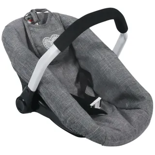 Bayer Chic 2000 708 76 Autositz für Baby-Puppen, Jeans grau, 50 cm