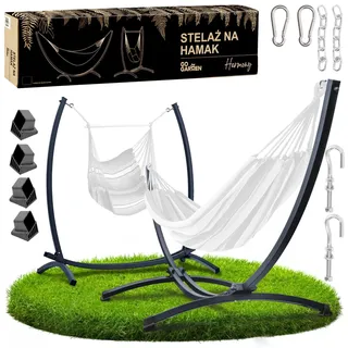ZOLTA Hängematten- und Schaukelgestell - Zusammenklappbar - Für Garten & Balkon - Maximale Belastung 220 kg - Metall Massives Gestell - Witterungsbeständig - Einfache Montage - Anthrazit