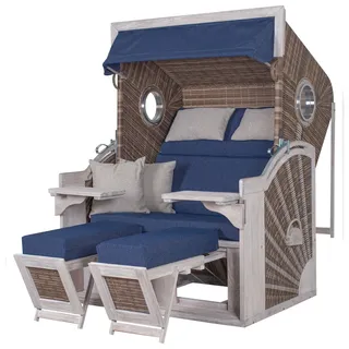 deVries dekoVries GmbH Strandkorb deVries PURE® Seaside XL - PE white kubu - Dessin 504