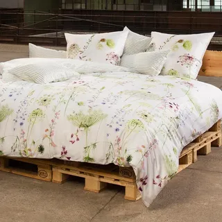 Mako-Satin grün 240 x 220 cm + 80 x 80 cm