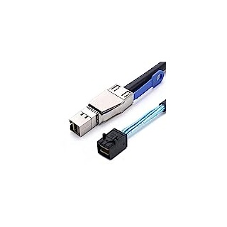 Allowish Mini SAS SFF-8644 with IC to SAS SFF-8643 Server Connection Cable (1m,Black)