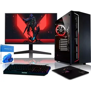 BEASTCOM Q3 | Essential Gaming PC | Komplett-Set | AMD Ryzen 3 4X4,00GHz | 4K Vega 8-Kern Grafik | 8GB RAM | 256GB SSD | Monitor LED 24" | Tastatur... - Schwarz