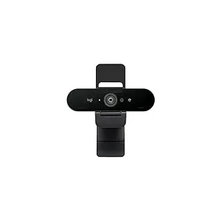 Logitech BRIO ULTRA-HD PRO Webcam, 4K HD 1080p, 5-fach Zoom, Hohe Bildfrequenz, HDR und RightLight 3, USB-Anschluss, Gesichtserkennung mit Windows Hello, Für Skype, Zoom, Cisco, PC/Mac - Schwarz