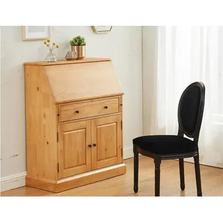 vente-unique Sekretär - MDF & Kiefernholz - Eichefarben - CLEORE