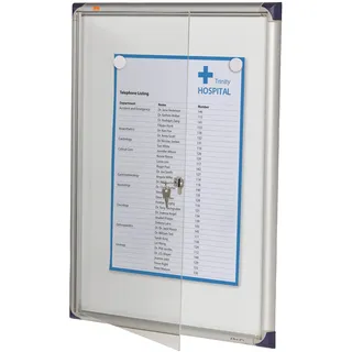 NOBO Schaukasten Pacific silber 4x DIN A4