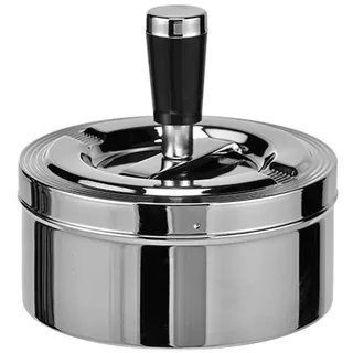 Hi Drehaschenbecher verchromt, Durchmesser ca. 11 cm