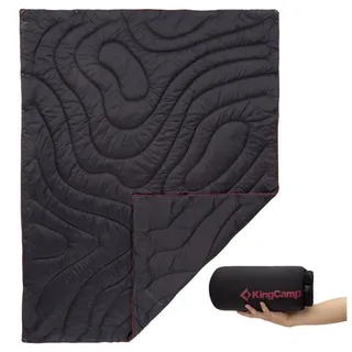 Outdoordecke Camping Decke Contour Picknick Strand, KingCamp, Matte Park Decke Leicht Reise schwarz