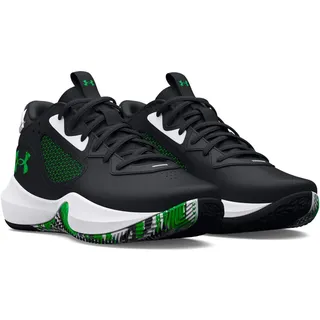 Under Armour Lockdown 6 Basketballschuhe Kinder 006 - black/white/green screen 39