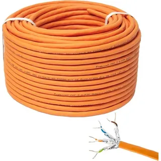 Premium X PremiumX 100m CAT 7 Netzwerkkabel Simplex LAN Kabel Ethernet Datenkabel