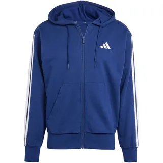 adidas Essentials 3-Streifen French Terry Reißverschlusspullover Dark Blue / White M