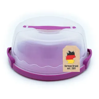 Intirilife Kuchentransportbox, Lila, Kunststoff, 28.8x13.2x29.8 cm, Tragegriff, Backen, Kuchentransportboxen