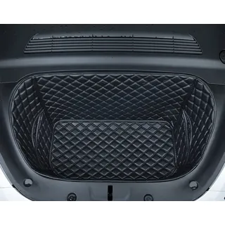 ZYCHUANGYING Tesla Model Y 2020–2025 (nicht für 2026 Modell Y) Frunk Matten Front Kofferraum Matte Frunk Organizer Leder Allwetter Vollabdeckung Tesla Model Y Zubehör
