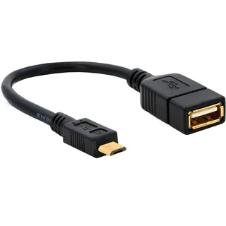 BIGtec OTG Micro B Kabel Adapter USB Datenkabel Host für Handy Smartphone Tablet geeignet für Geräte von Samsung, Sony, Wiko, Huawei, HTC, ZTE, Xiaomi, S7 Edge TAB-A u.a.