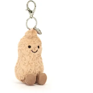 Jellycat Amuseables Erdnussbeutelanhänger, 11,4 cm, Plüsch-Schlüsselanhänger, tolle Geschenkidee, Erdnuss, Erdnuss - 7.1 x 2.4 x 2.4 pulgadas (altura de sentado: 4.7 pulgadas)