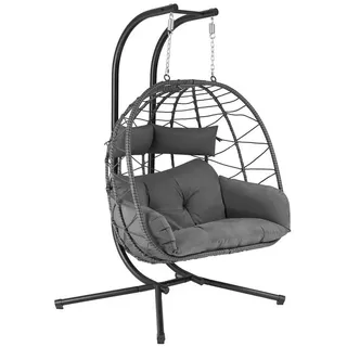 Juskys 	Korbhängesessel Aria Dunkelgrau 2 Personen