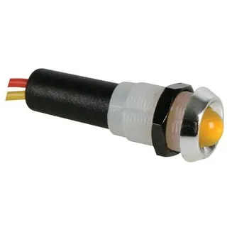 Perel 139566 LED-Signalleuchte, 5V, ABS Chrom Gehäuse, Gelb