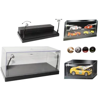alles-meine.de GmbH Acryl Vitrine mit LED Beleuchtung inklusive Batterien für Modellauto 1/43 1/64 1/72 1/87 1/32 1/24 Modellcarsonline Modell Auto Modell Auto