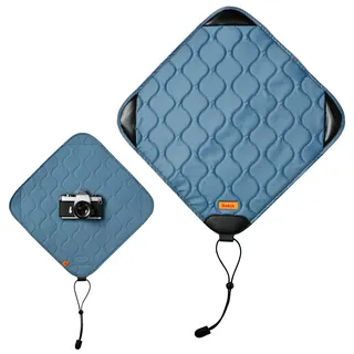 KODAK Camera Wrap Einschlagtuch Kamera, Größe L 38.5x38.5 cm- wasserabweisendes, kratzfestes Schutzhülle Protective Wrap für Spiegelreflexkameras und Teleobjektive (Stahlblau) [EIN Artikel]