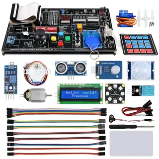 FREENOVE Projekte Kit für Raspberry Pi 5 4 B 3 B+ Zero (Nicht Inbegriffen) | Keine Verkabelung, 5 Sätze Code Python C Java Scratch Processing, 860-Seiten Detailliertes Tutorial, 132 Beispiel Projekte