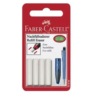 Faber-Castell Radiergummi für Radierstift weiß, 4 St.