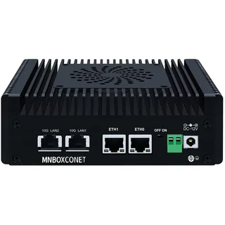 MNBOXCONET S7 Mini PC N150 2x10gbe RJ45, Firewall Appliance Micro Büro Hardware, DDR5 Barebone, 2xi226V 2.5Gbit LAN, USB C, TF Card Slot, SPK/MIC, Unterstützung Router OS