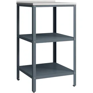 casa.pro Bolognano Standregal 92 x 50 x 50 cm Dunkelgrau/Silber