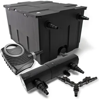 Wiltec CBF-550 Teichfilter 60000 L Durchlauffilter NEO10000 SuperECO Teichpumpe 10000l/h CUV-224 Teichklärer UVC