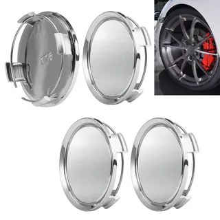 4 Stück Radnabenkappen, OD 75 mm ID 69 mm Universal ABS Nabenkappen | Nabendeckel Silber Glänzend,Oberfläche Polierte Radnabenabdeckung,Hochwertiges Radnabendeckel,für Radnaben,Auto Zubehör