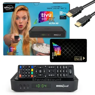 DIGIQuest Q80 4K Satellit, Terrestrisch 4K Ultra HD Schwarz