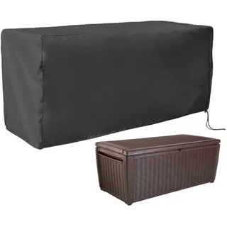 Generisch Garten Kissentruhe Allzwecktruhe Kissenbox Abdeckung Auflagenbox Schutzhülle Gartenbox Abdeckplane Gartentruhe Schutzplane Abdeckhaube 100 Wasserdicht UV Sowie,123x62x55/130x60x71cm