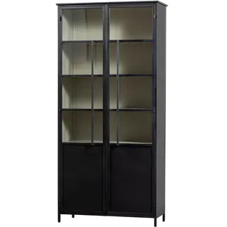 Woood Vitrine Exhibit 99 x 44 x 170 cm Schwarz