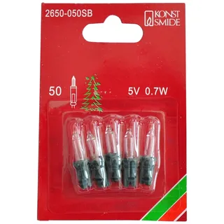 Konstsmide 2650-050SB Ersatzbirne / LED/ für Minilichterketten / 5V, 0,7W / 5er Blister / Steckfassung, grün