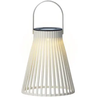Lumineo Laterne Kunststoff 14x18 cm Solar LED weiß