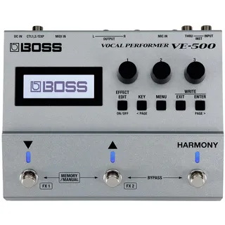 BOSS VE-500 Vocal Performer | Modernes Vocal-Multieffektgerät für singende Gitarristen | Leistungsstarke Werkzeuge für dein Pedalboard | Auto-Harmonie und Tonhöhenkorrektur | Gitarreneingang | Vocoder