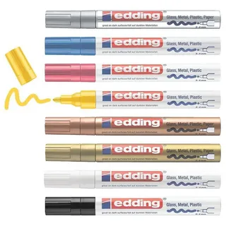 Glanzlackmarker sortiert (8er Faltschachtel)