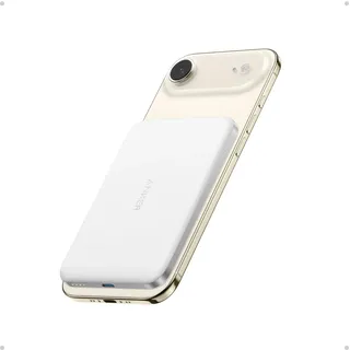 Anker Nano Powerbank, Ultraschlanke 5000mAh Magnet-Powerbank, Qi2-zertifiziert, 15W Max ultraschnelles Laden, MagSafe-kompatibel, tragbares Ladegerät, Ergonomisches Design, Für iPhone 17/16/15/14/13