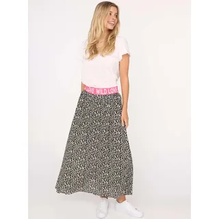 Zwillingsherz Maxirock Damen Animalprint Beige L/XL