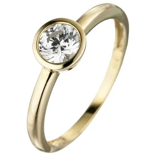 Goldring JOBO Gr. 52, gold (gelbgold 333), Fingerringe, Damen, 52, Gelbgold 333, Goldring, 333 Gold mit Zirkonia