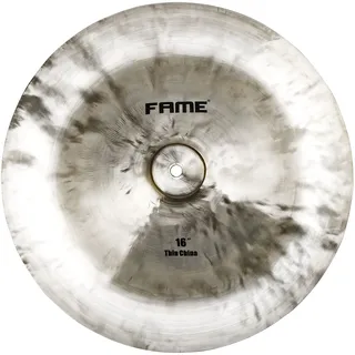 Fame Wahoon 16 Zoll China Becken, B20 Bronzelegierung, Brilliant Finish, Trashiger Sound, Volumen und Lautstärke, Schnelle Ansprache, Ideal für schnelle Akzente