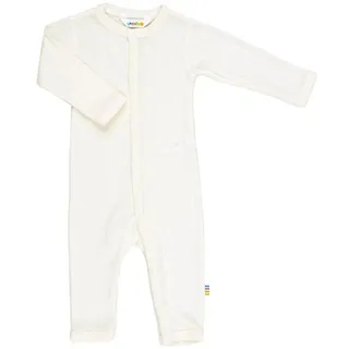 Joha Baby Unisex Schlafoverall aus Merino-Wolle/Seide Navy weiß, Farbe:weiß, Größe:50 - 50