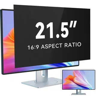 IPROKKO 21.5 Zoll Computer Sichtschutzfolie for 16:9 Monitor, Abnehmbarer Sichtschutz Anti Blaulicht Blendschutz Blickschutzfolie Displayschutz Blickschutzfilter für Hp Dell Acer Lenovo Asus