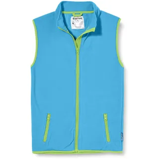 Playshoes Fleece-Weste farbig abgesetzt in Aquablau | Gr.: 74
