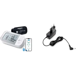 Omron X7 Smart Blutdruckmessgerät Smartes Blutdruckgerät mit AFib-Erkennung und Bluetooth Smartphone-kompatibel+Netzteil HHP-CM01