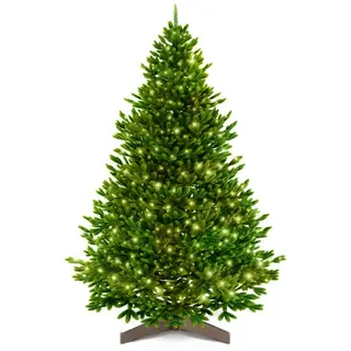 artitree Weihnachtsbaum künstlich [100% Spritzguss] - Naturgetreuer Tannenbaum mit Stabiler Spitze | Premium Nordmanntanne inkl. FSC zertifiziertem Holzständer & reißfester Tasche