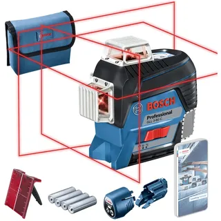 Bosch GLL 3-80 C Kreuzlinienlaser 30,0 m selbstnivellierend IP54